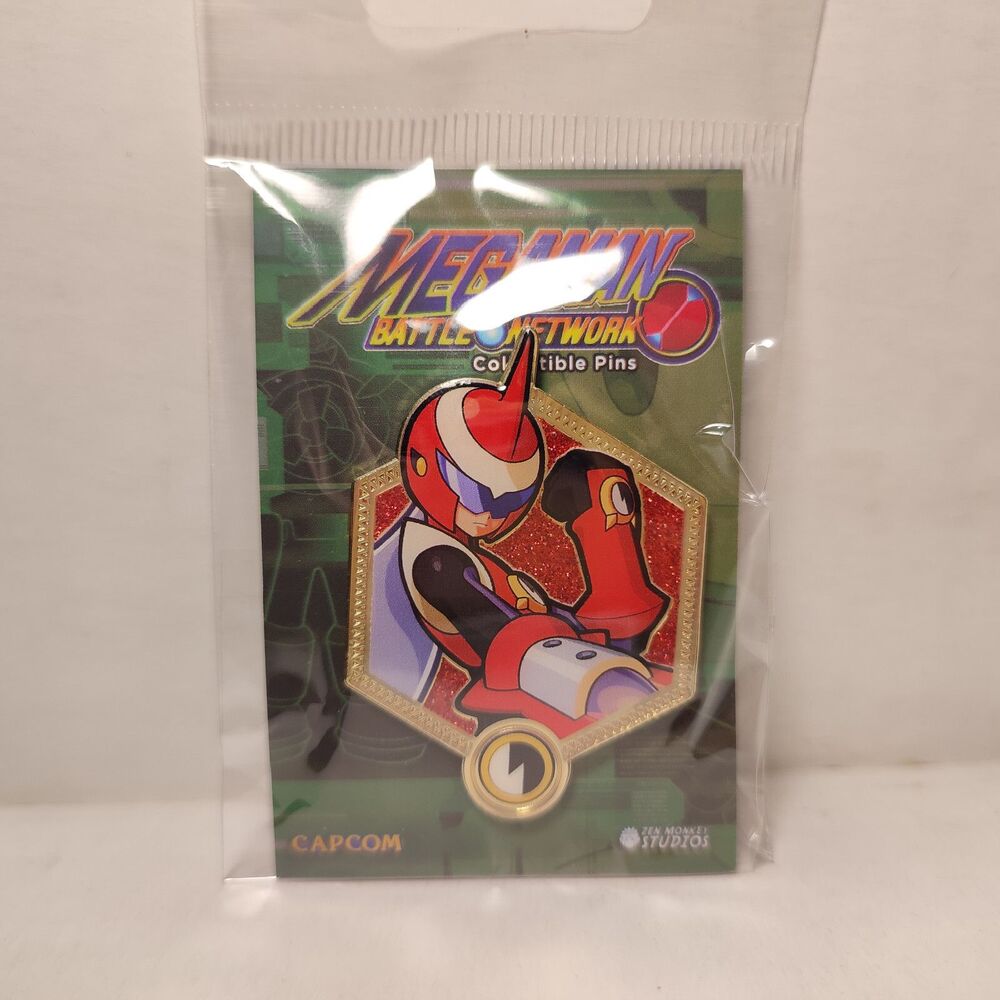Mega Man Battle Network  Proto Man Golden Series Enamel Pin Full Color Badge